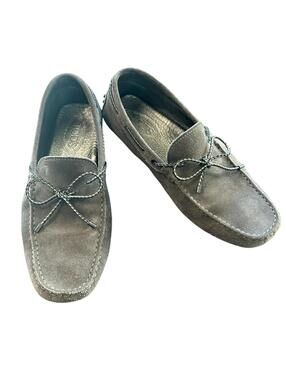 Tod’s Grey Suede Driving Loafers Men’s Size 8 Gommino Moccasin Italy